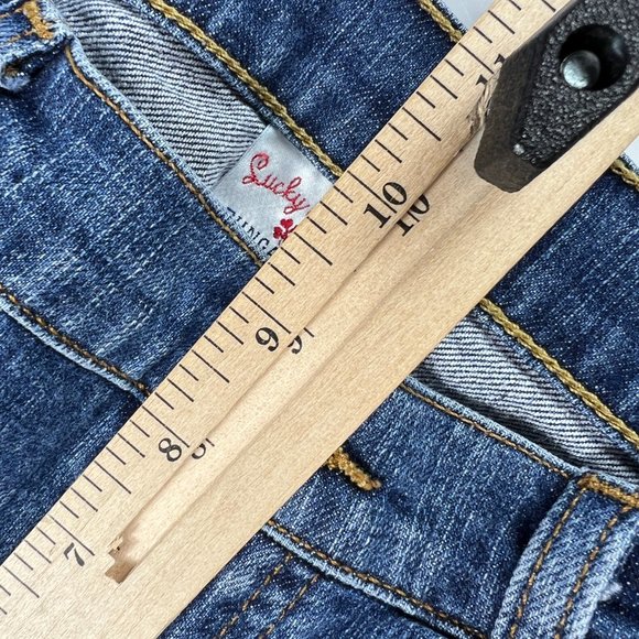 Lucky Brand Jean Women 30 Classic Fit Baby Boot Blue Faded Whisker Stretch Denim - Picture 15 of 16